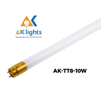Đèn Led Tuýp T8 thủy tinh đầu nhôm